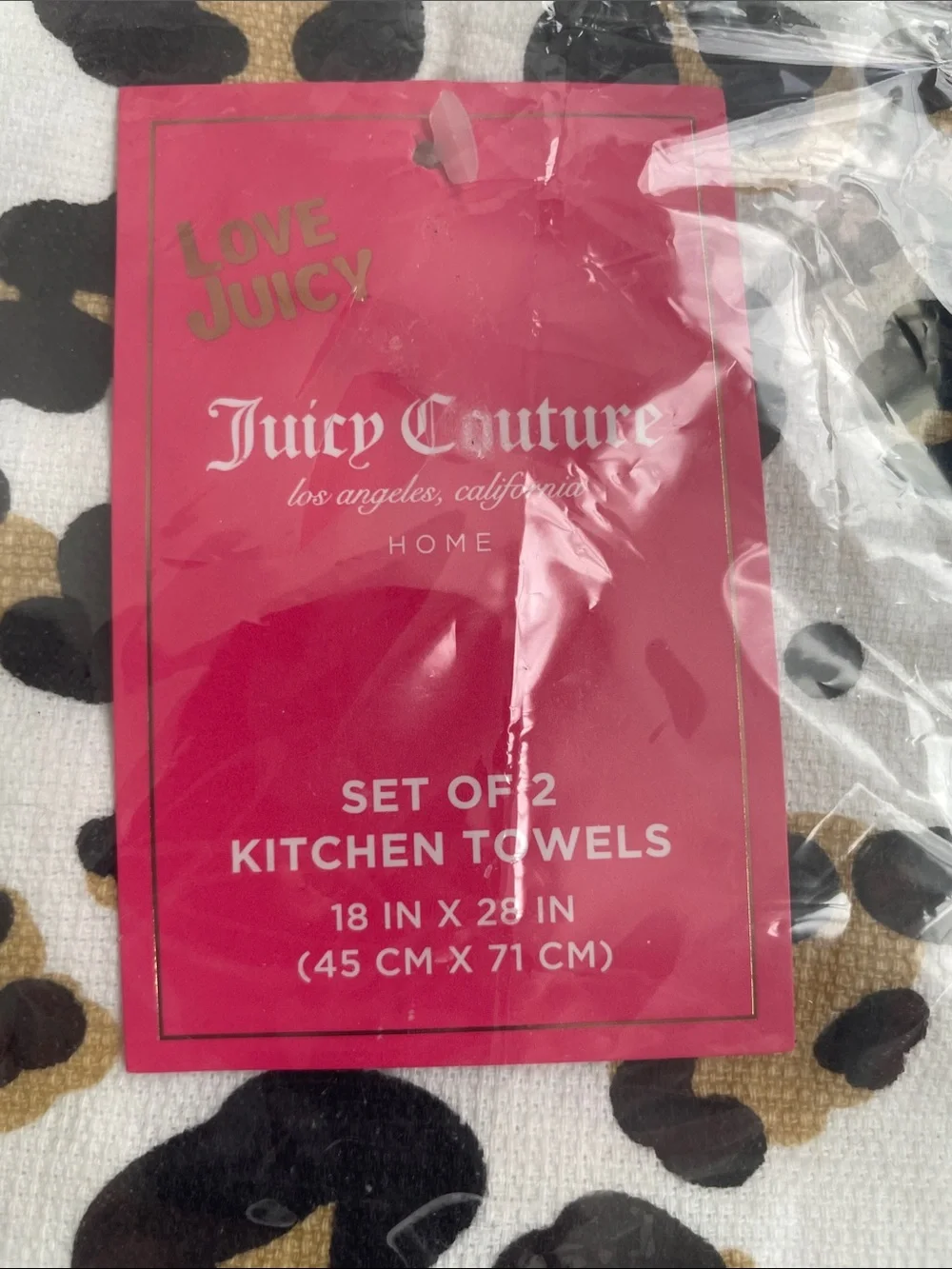 Juicy couture set of 2 Kitchen Towels NEW